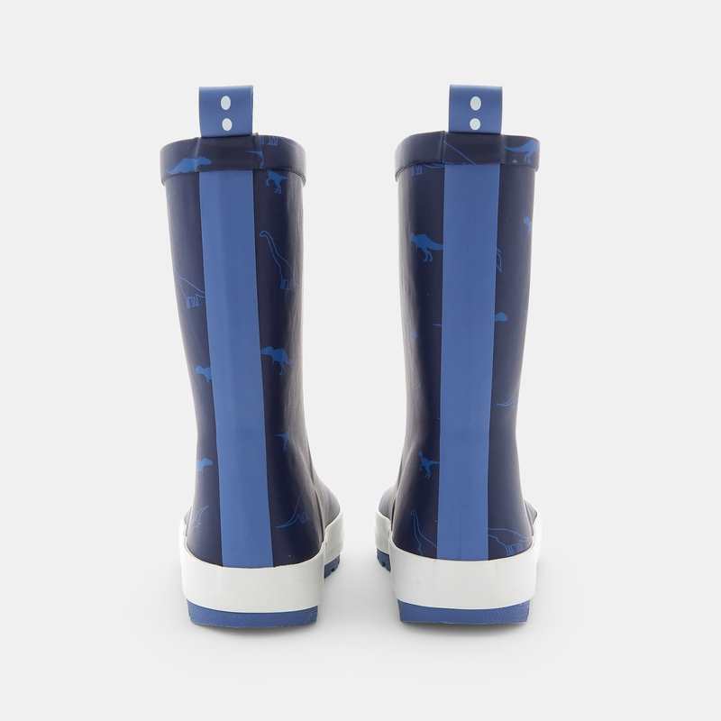 Bottes de pluie impression dinosaures bleues garçon