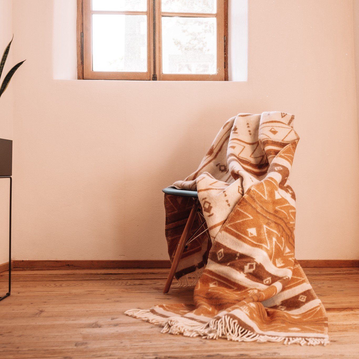 Wolldecke SONORA, Steppenwolle, Nachhaltige Wohndecke 130x200cm, Made in EU aus 100% Schurwolle