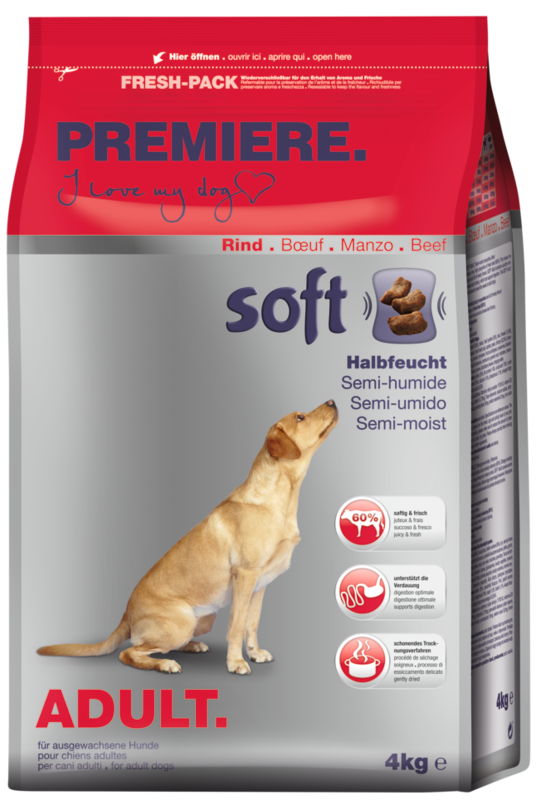 PREMIERE Hundetrockenfutter PREMIERE Soft Rind 4 kg