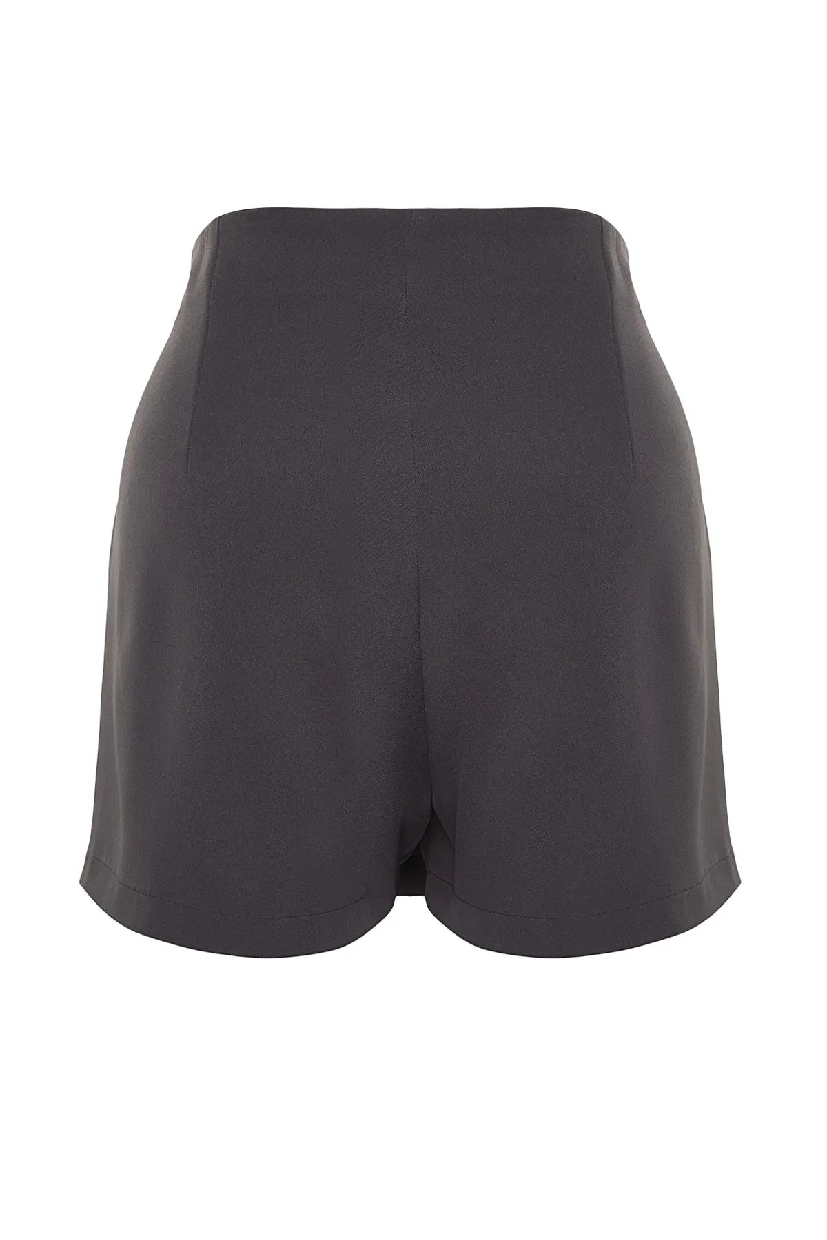 Trendyol Curve  Grauer, gewebter, gebundener Shorts-Rock TBBSS22AP00001