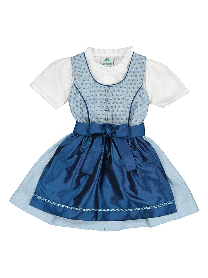 Isartrachten Dirndl in Hellblau/ Blau günstig kaufen