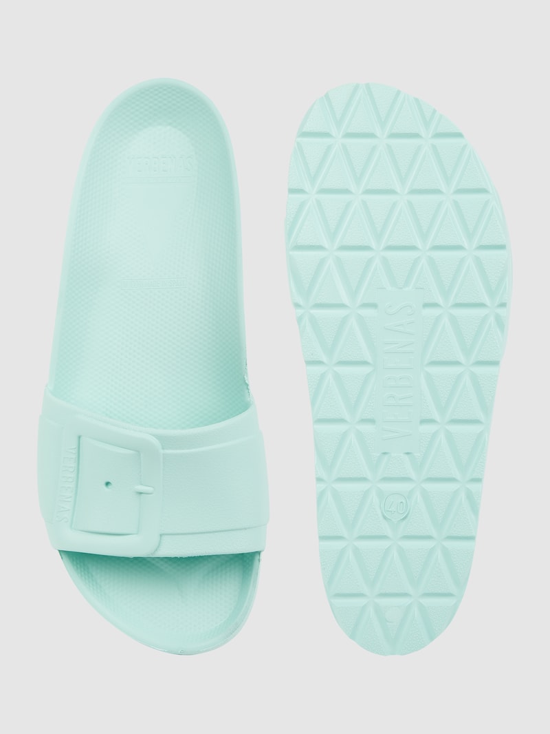 Slides aus Gummi Modell 'Reiko' in aqua blau