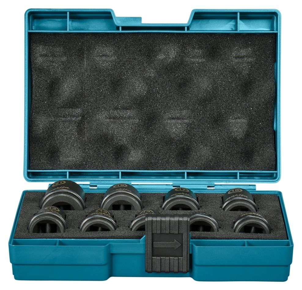 Set di chiavi a bussola a impatto Makita Accessories E-16570, nere, da 1/2'', 9 pezzi