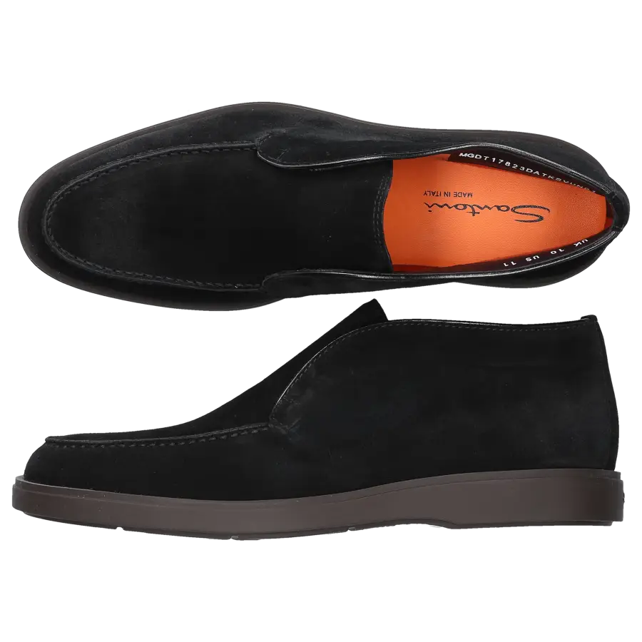 Santoni - Stiefeletten DESERT BOOT Veloursleder - schwarz