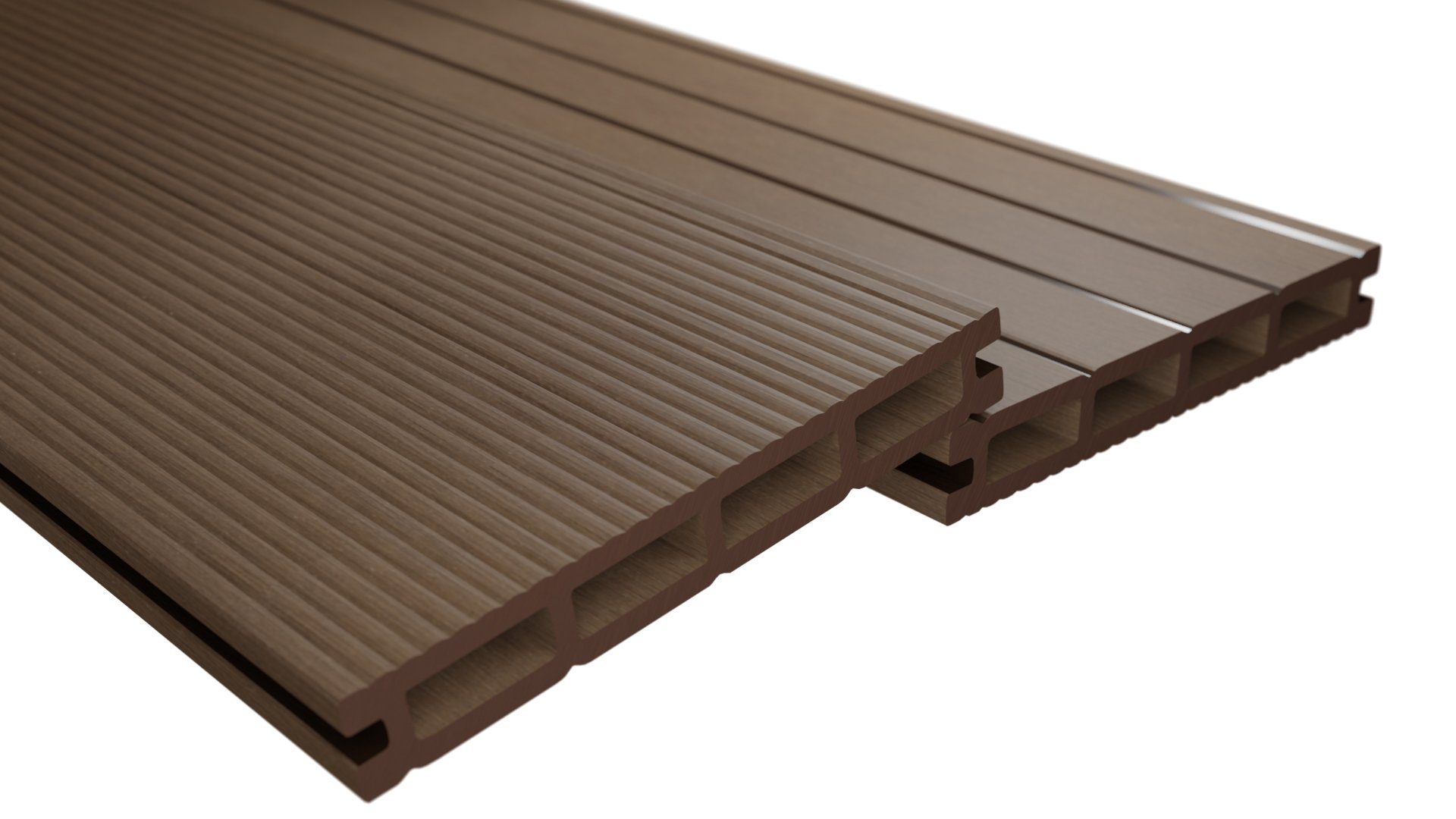Endorphin Terrassendielen ® 16m² Braun WPC Terrassendielen Komplettset