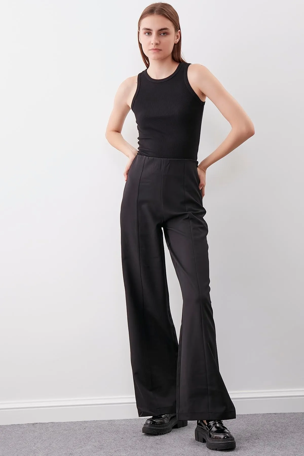 Vitrin  Hose mit hoher Taille und Reißverschlussnähten