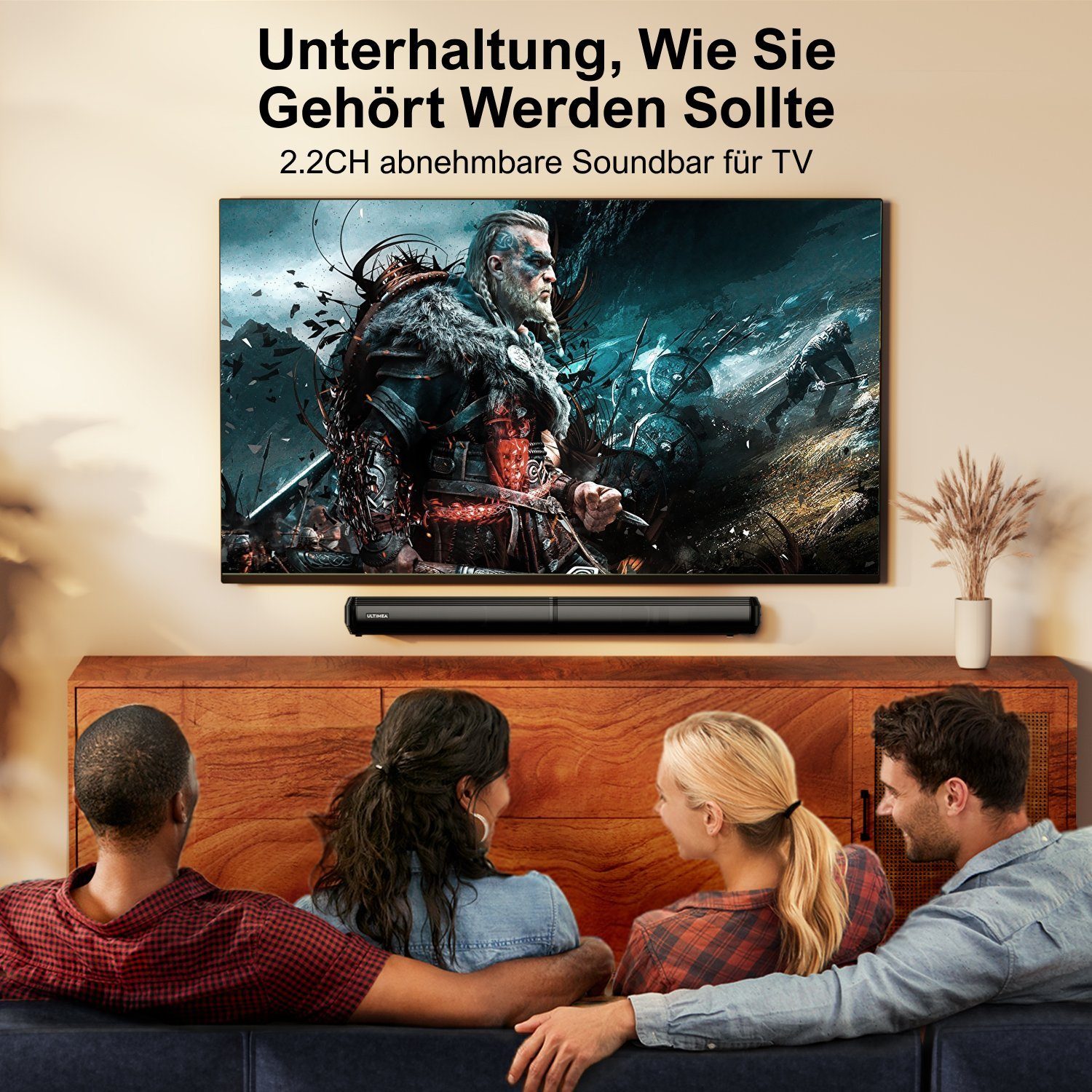 Ultimea Apollo S40 2.2-Kanal Soundbar (Abnehmbar Lautsprecher, 100W)