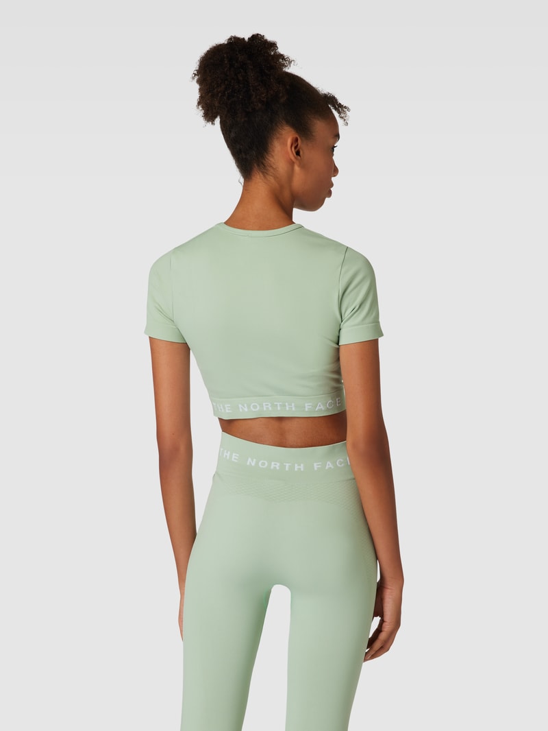 Cropped T-Shirt mit Label-Detail Modell 'NEW SEAMLESS' in mint
