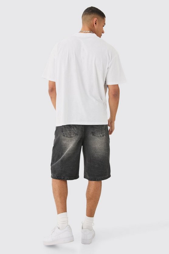 Oversize T-Shirt mit Homme-Print