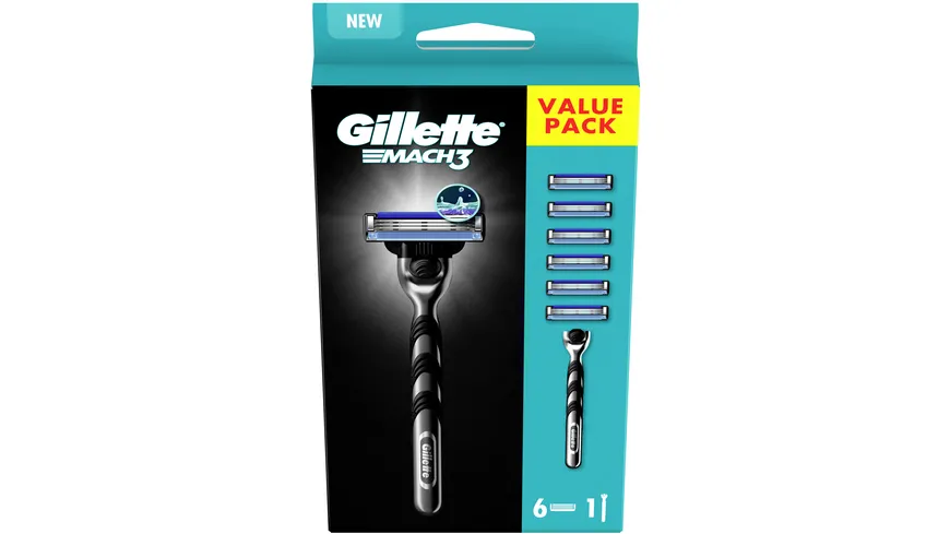 Gillette MACH3 Klingen 6 Stück + Handstück