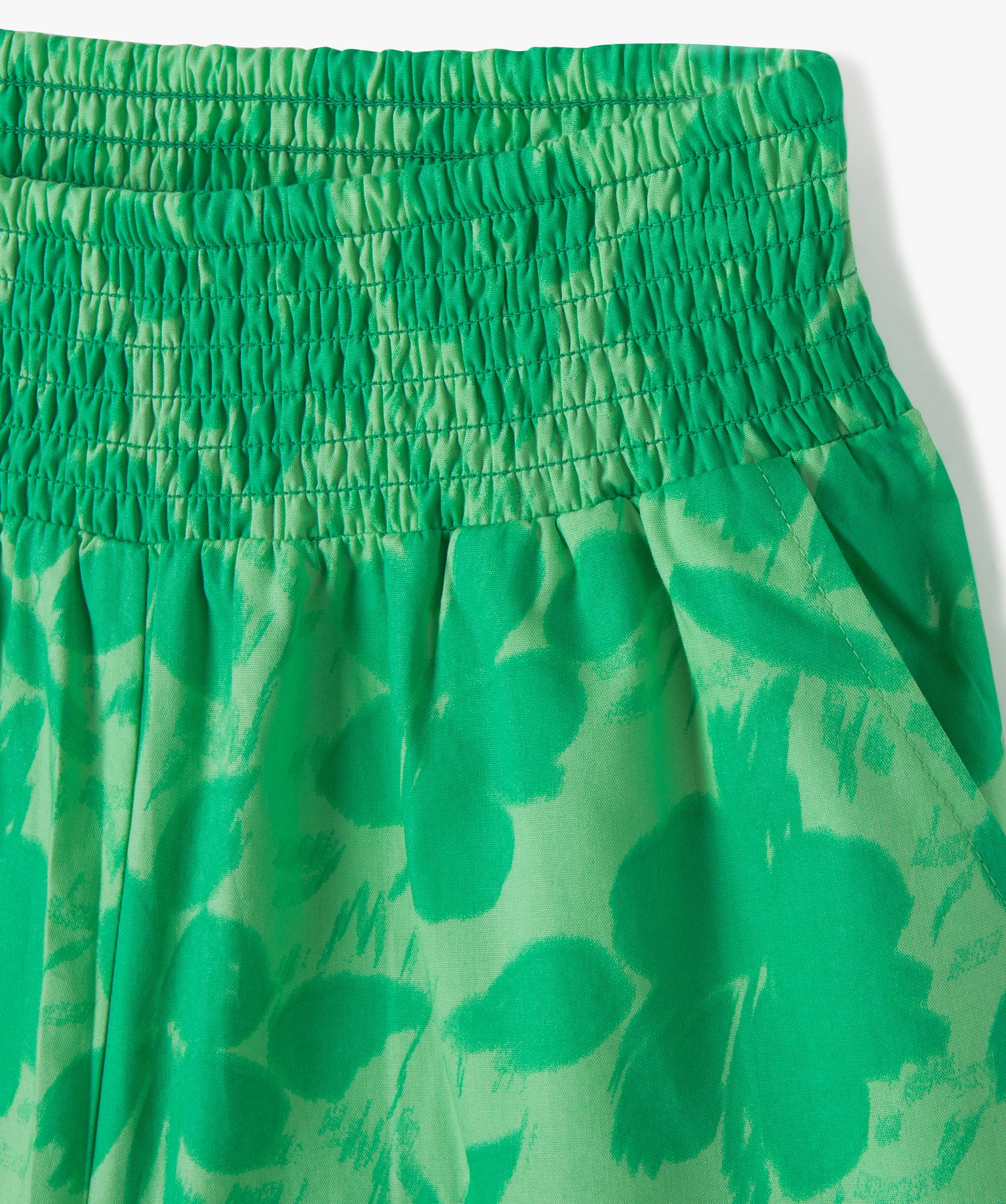 Short fille avec ceinture smockée vert | GEMO