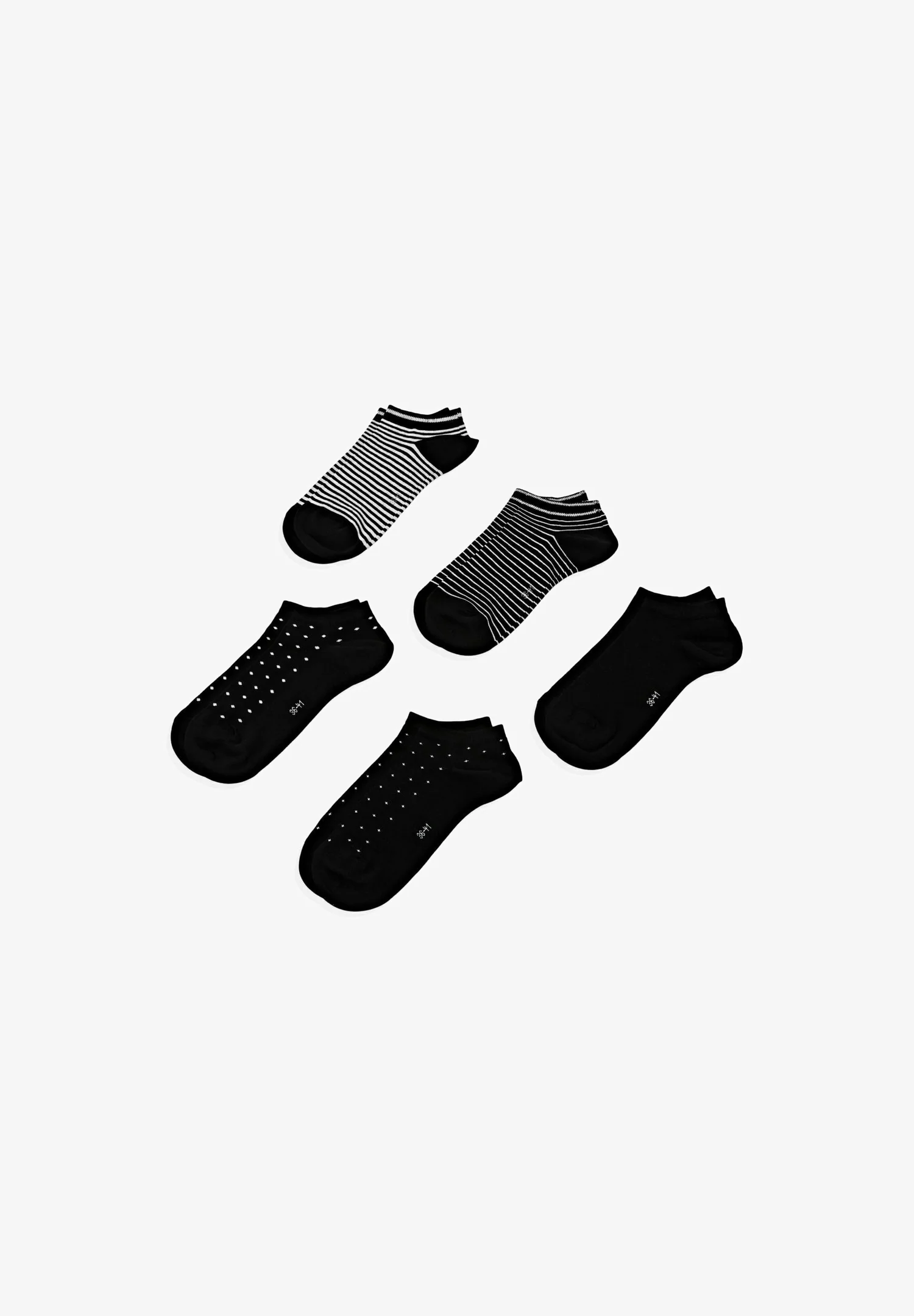 Calcetines Esprit Dots & Stripes (paquete de 5) con estampado