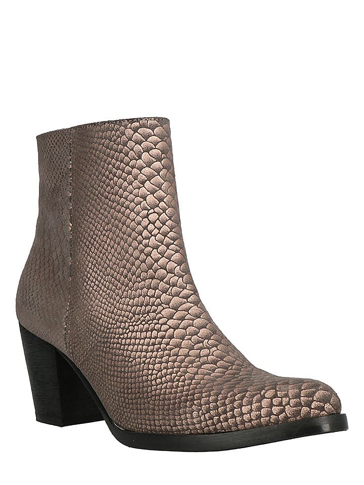 Lazamani Leder-Stiefeletten in Silber günstig kaufen 36