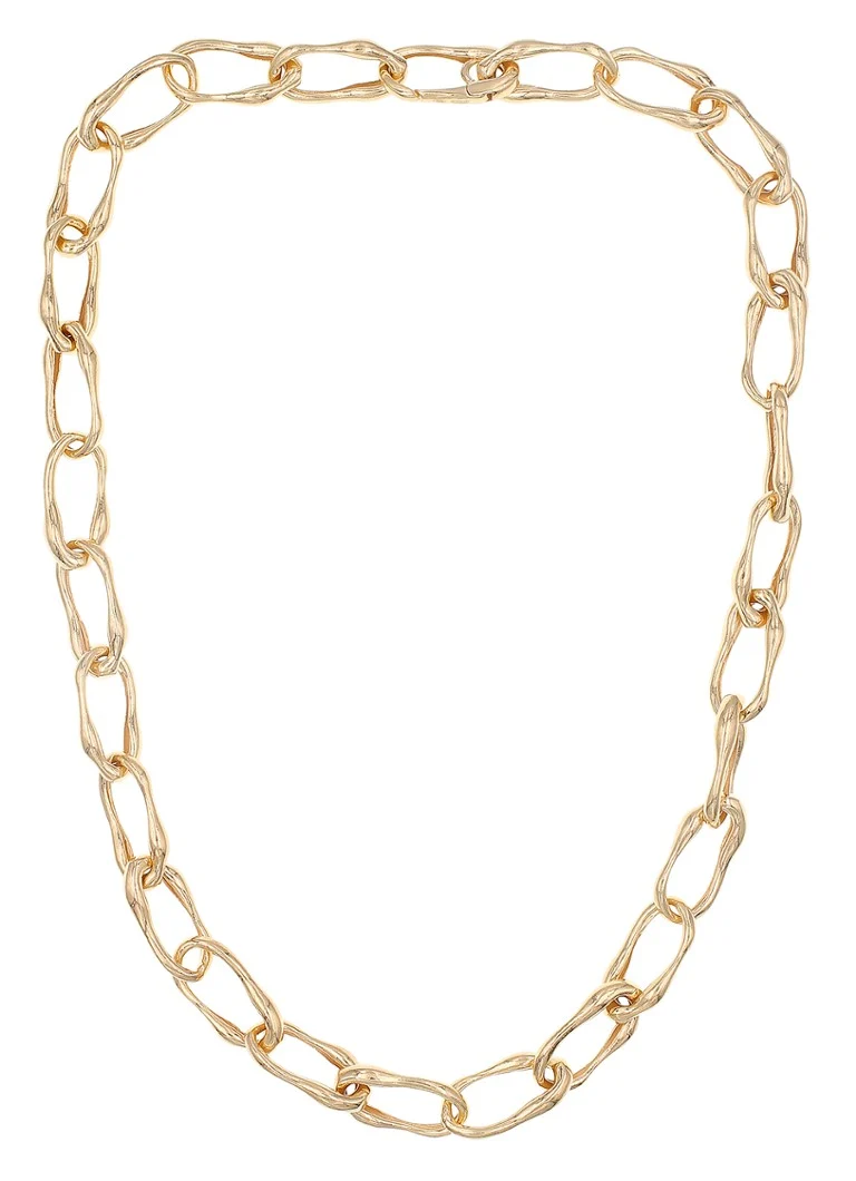 Casa Jewelry bambusz láncszem aranyozott