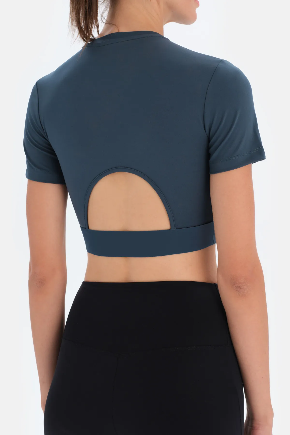 Dagi  Dunkelgrünes Damen-Kurzarm-T-Shirt