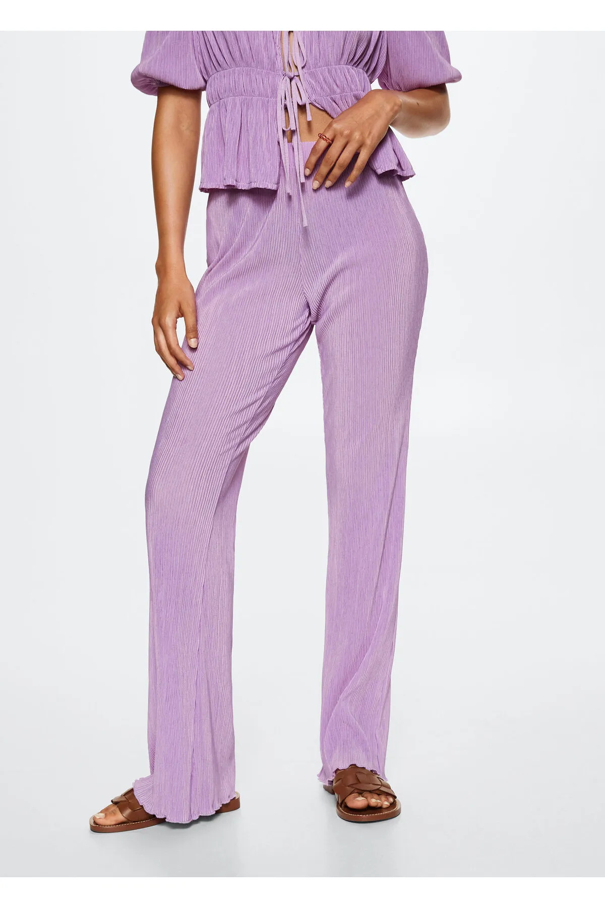 MANGO Woman  Lilafarbene Damenhose