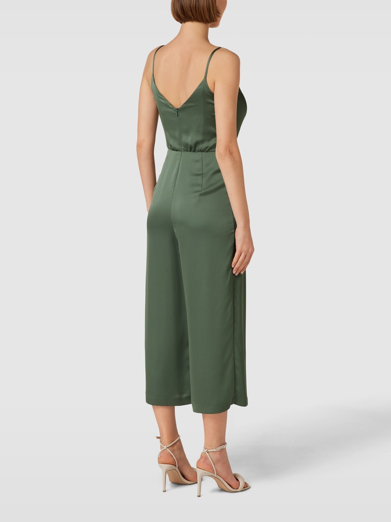 Jumpsuit mit Wasserfallausschnitt in grün