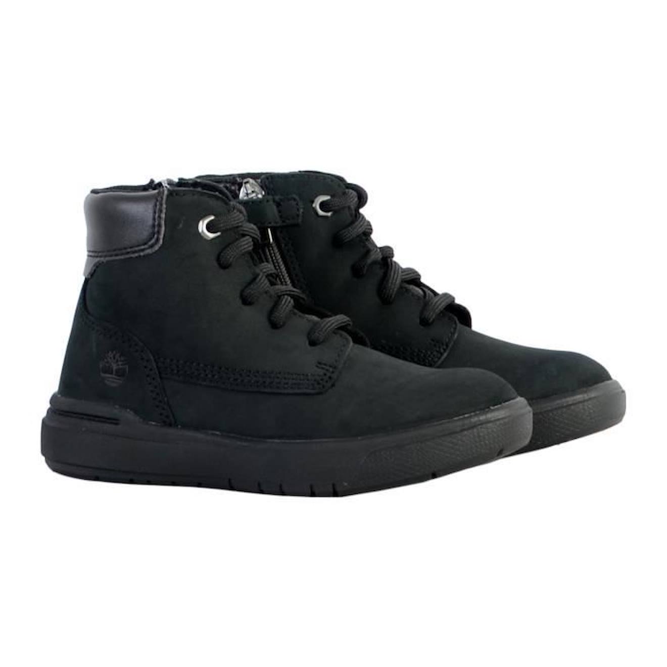 Basket Montante Cuir Junior Timberland Seneca Bay 6 In Side Zip noir