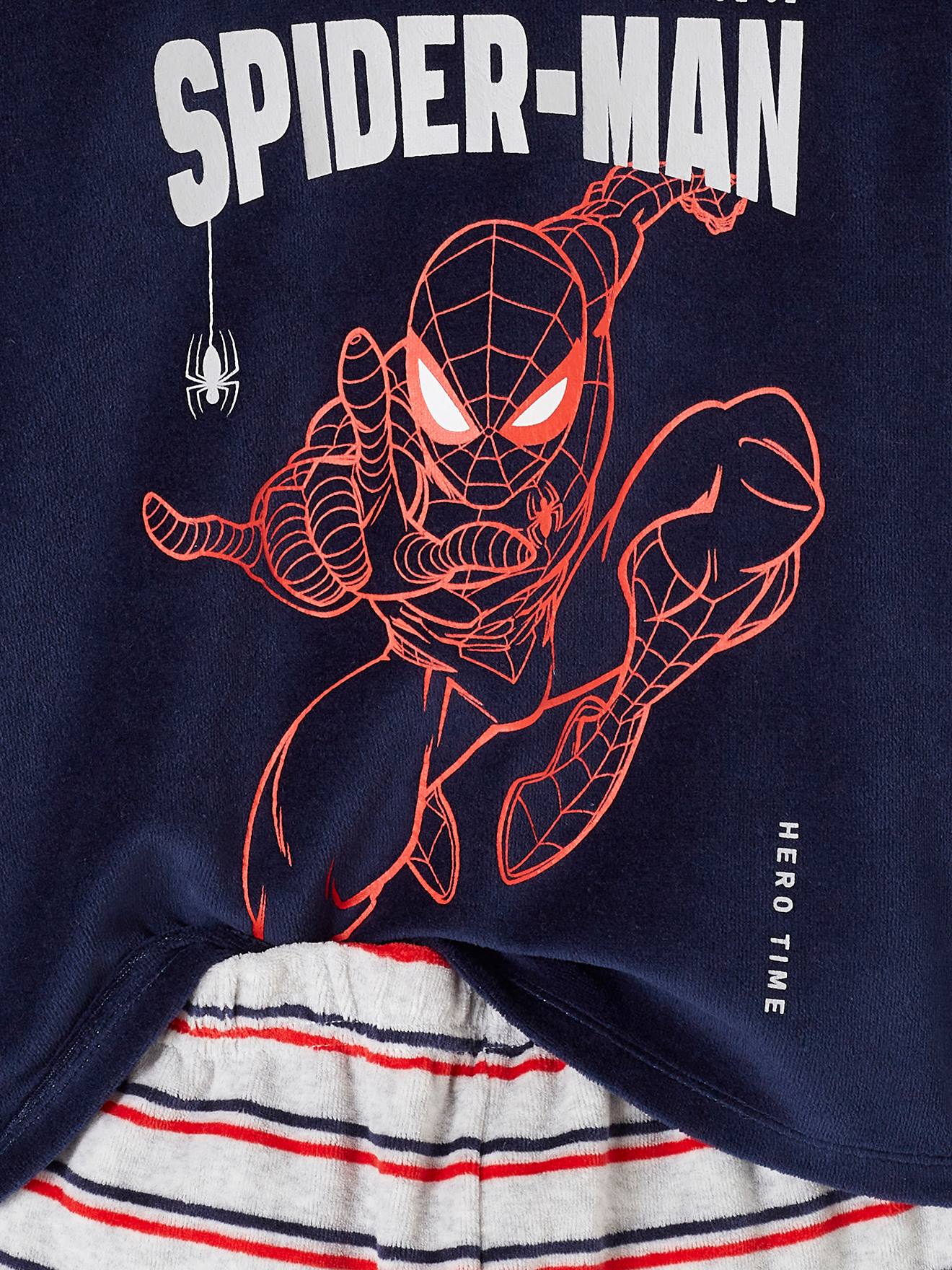Marvel Kinder Samt-Schlafanzug MARVEL SPIDERMAN - marine