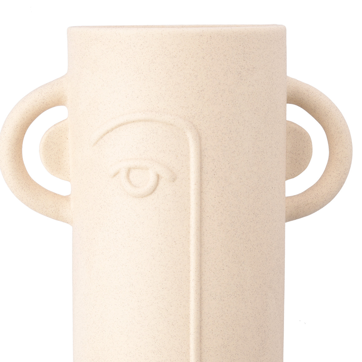 Große Vase mit Gesicht