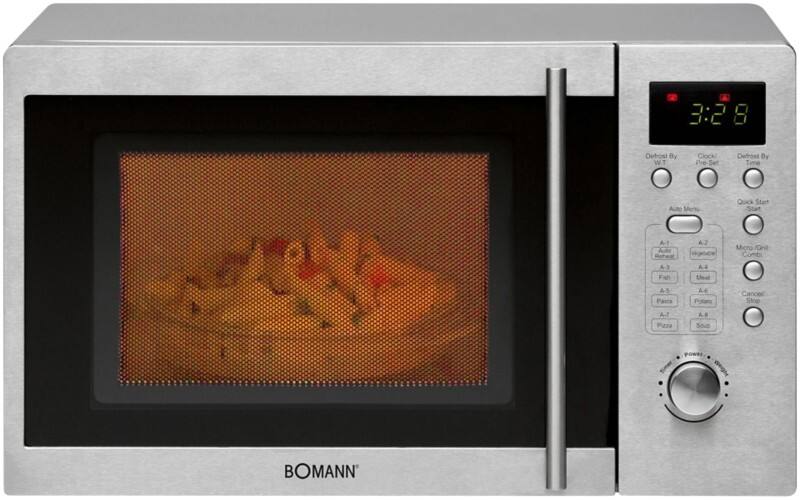 BOMANN Mikrowelle MWG 2211 UC 800 W 20 Silber, Schwarz