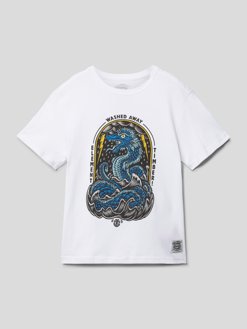 T-Shirt mit Statement-Print in weiß