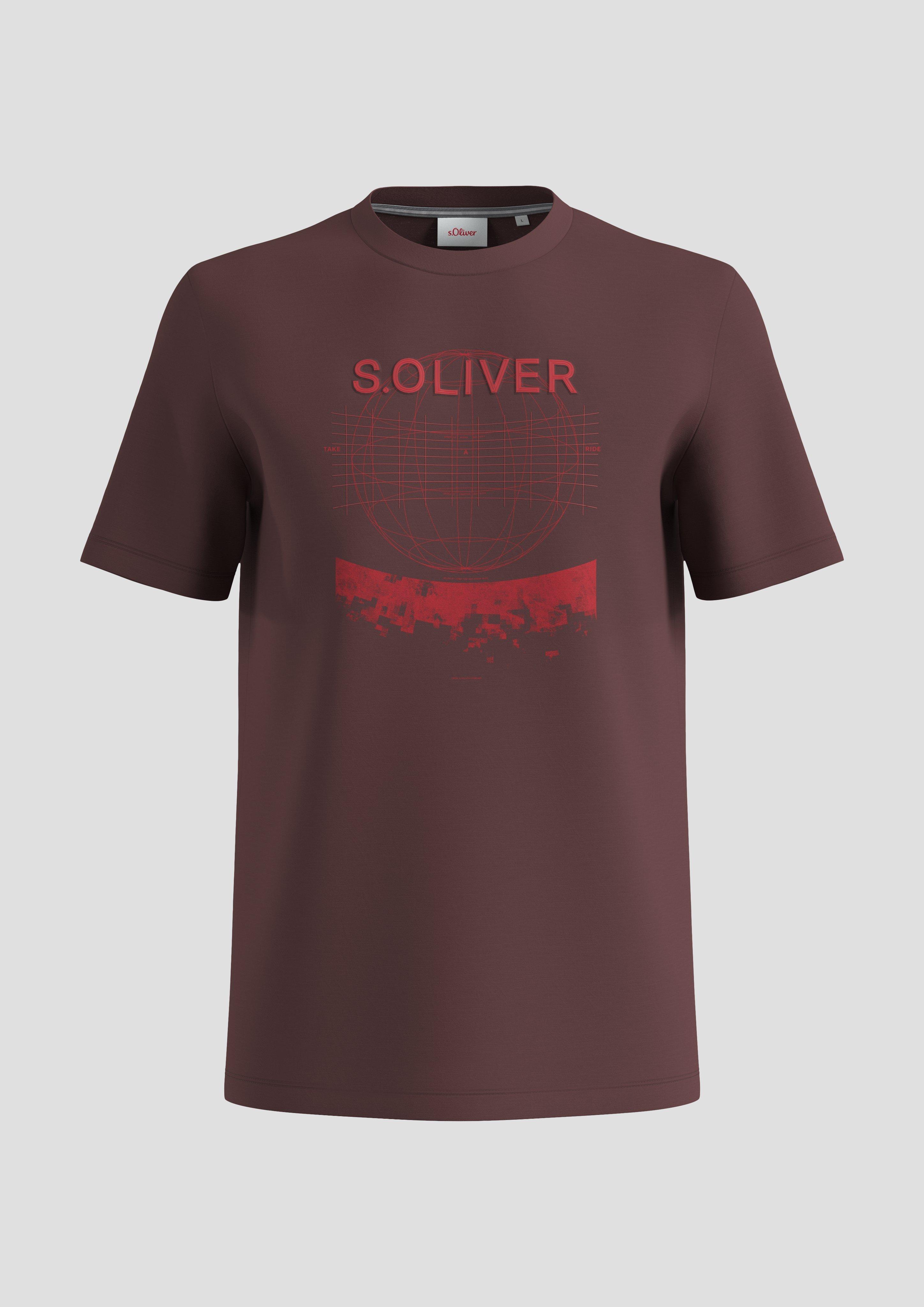 Baumwollshirt mit Flammgarnstruktur  2135743-49D1