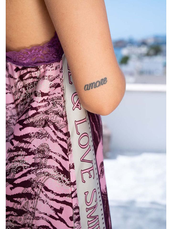 miss goodlife Kleid in Schwarz/ Rosa günstig kaufen
