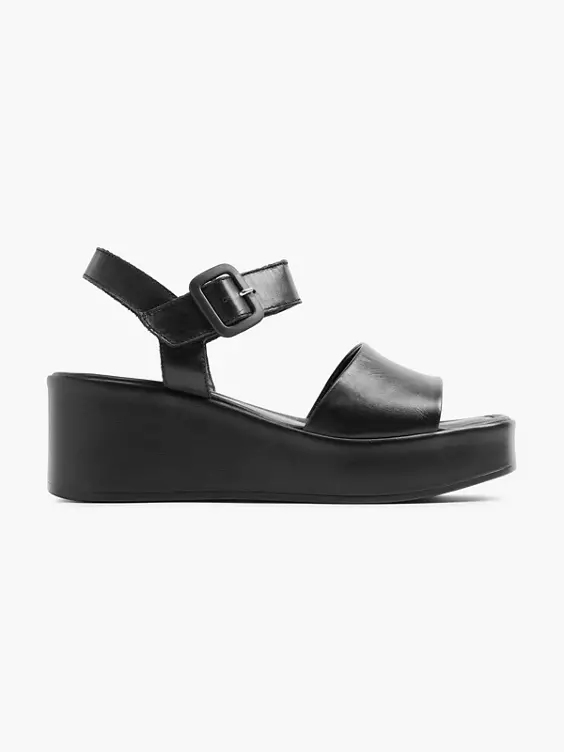 5th Avenue Leder Keilsandalette