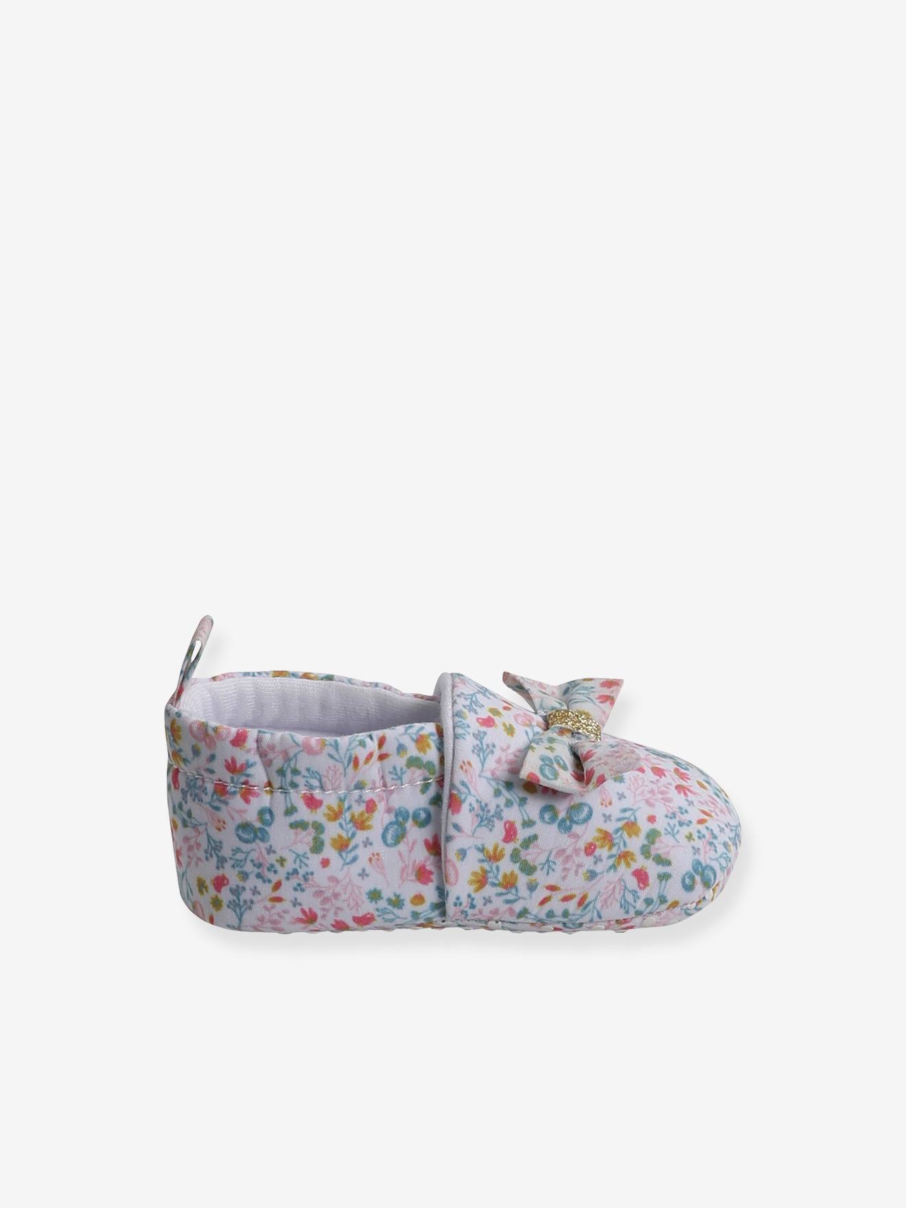 Chaussons de parc élastiqués bébé blanc imprimé