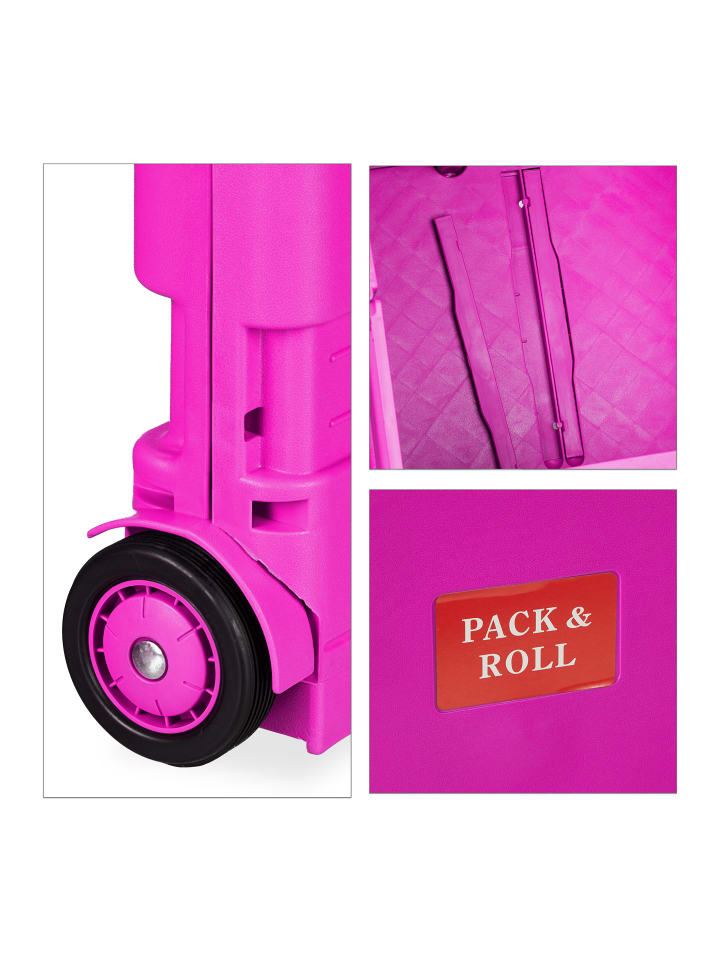 relaxdays Einkaufstrolley in Pink günstig kaufen onesize