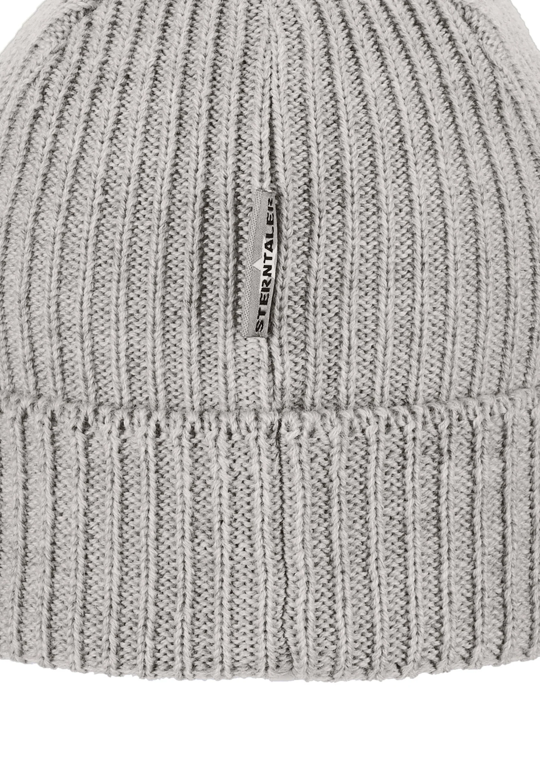 Strickmütze Baby aus Merinowolle mit Umschlag