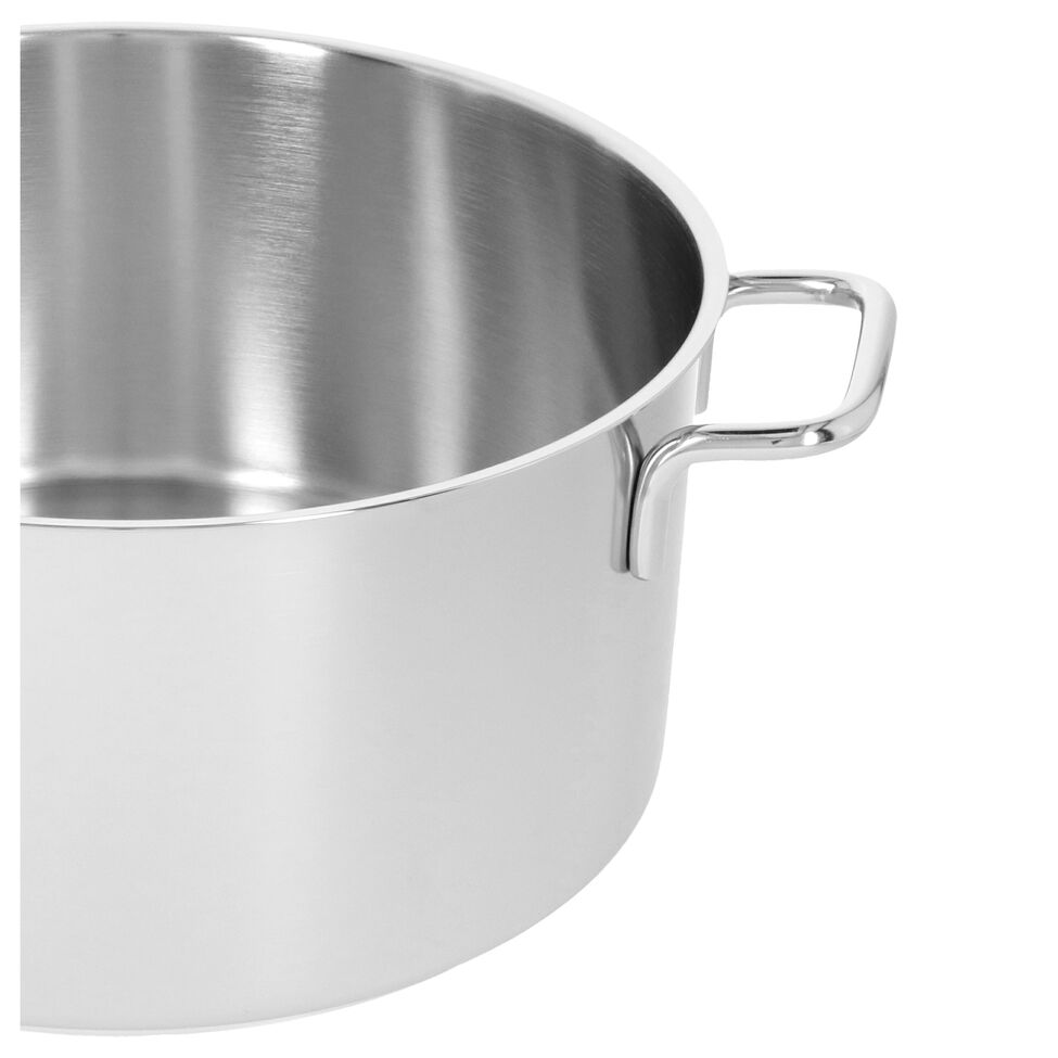 Bratentopf mit Deckel 24 cm, 18/10 Edelstahl