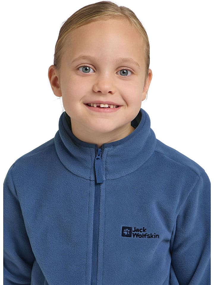 Jack Wolfskin Fleecejacke in Blau günstig kaufen
