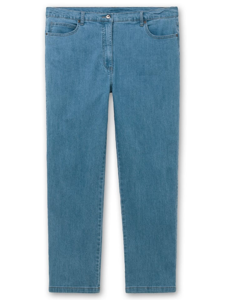 sheego Gerade Jeans in light blue Denim günstig kaufen