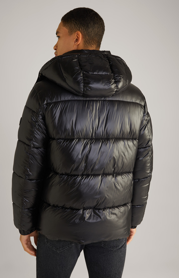 Steppjacke Ambro mit Kapuze in Schwarz