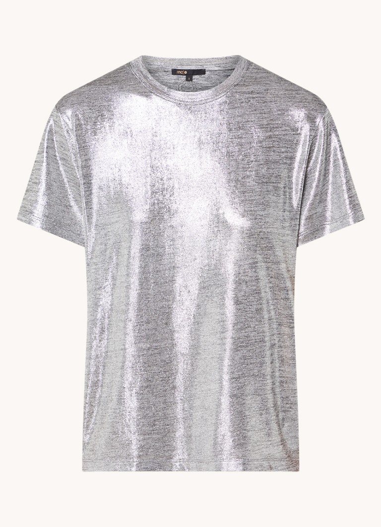 Maje T-shirt with metallic finish