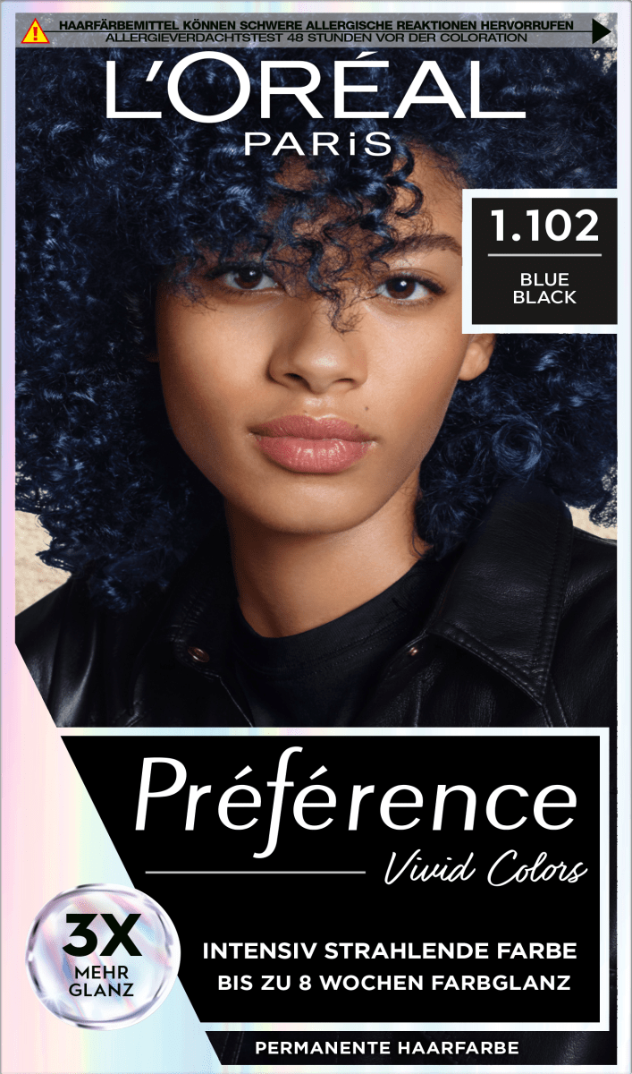 Haarfarbe Vivid Colors 1.102 Blue Black, 1 St