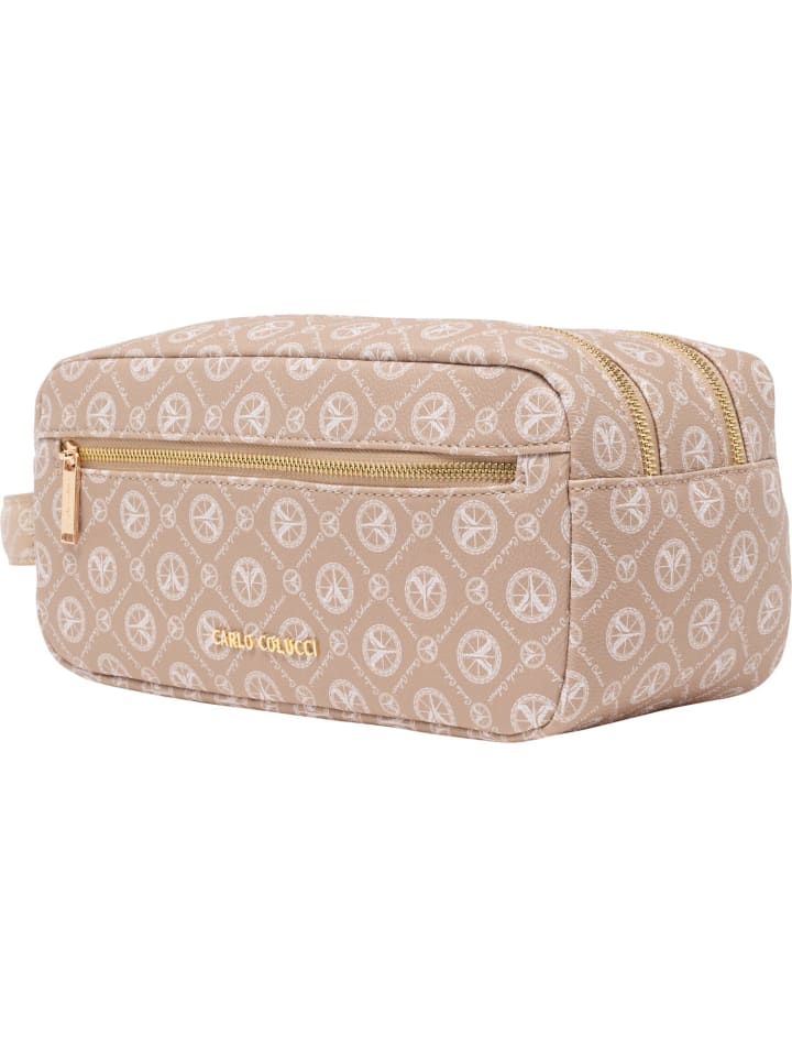 Carlo Colucci Kosmetiktasche Dellantonio in Beige günstig kaufen onesize
