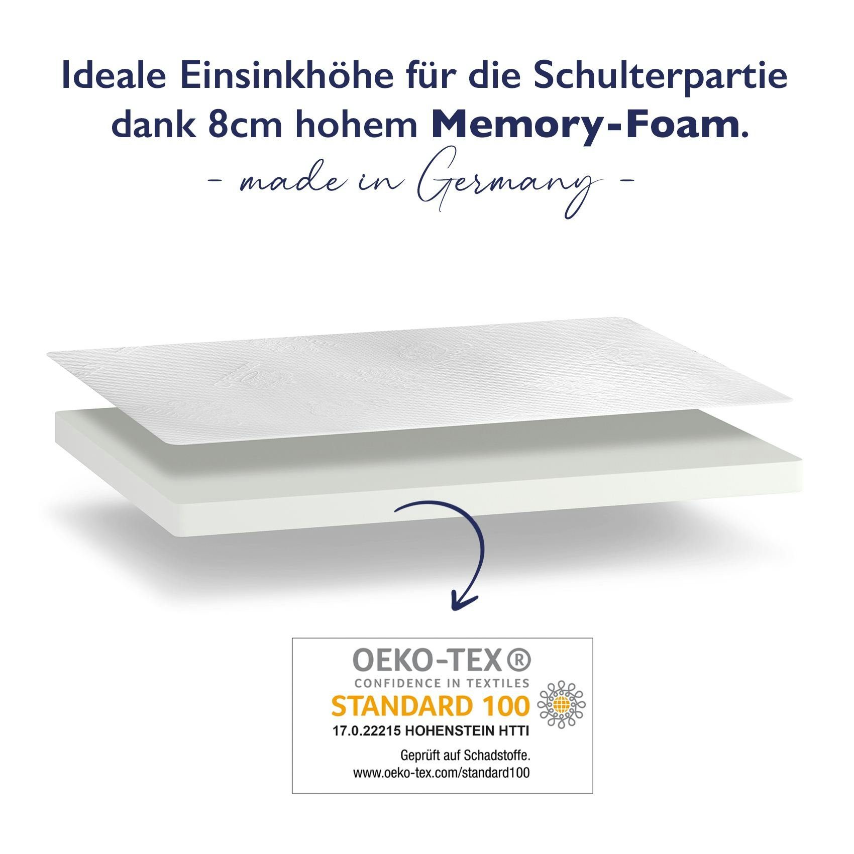 Topper FMP orthopädische Comfort Matratzenauflage 8 cm hoch, Viscoschaum, FMP Matratzenmanufaktur, (1-tlg), Für Druckentlastung und mehr Komfort