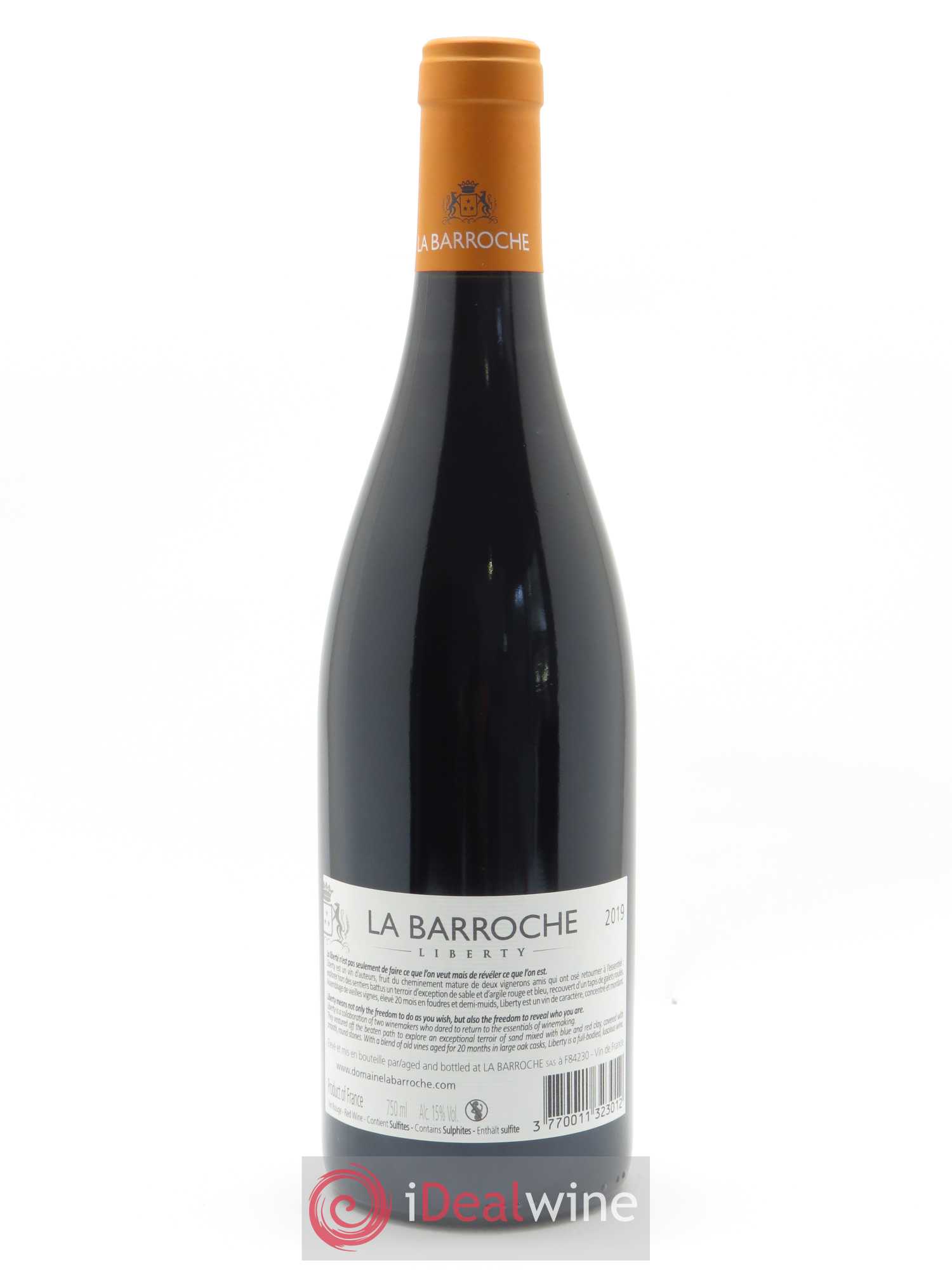 Vin de France Domaine La Barroche Liberty Julien Barrot  2019 - Lot de 1 Bouteille