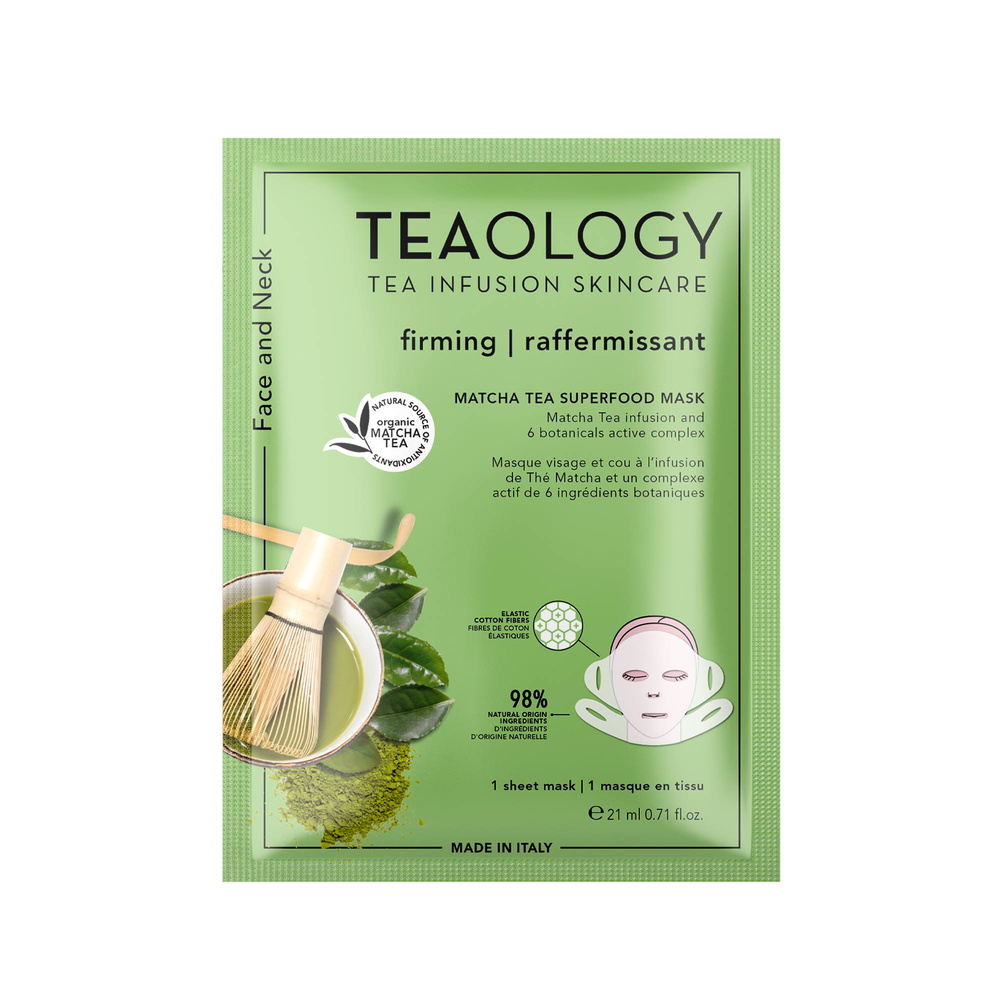 Teaology Matcha Tea Superfood Mask Masque visage et cou au Tè Matcha