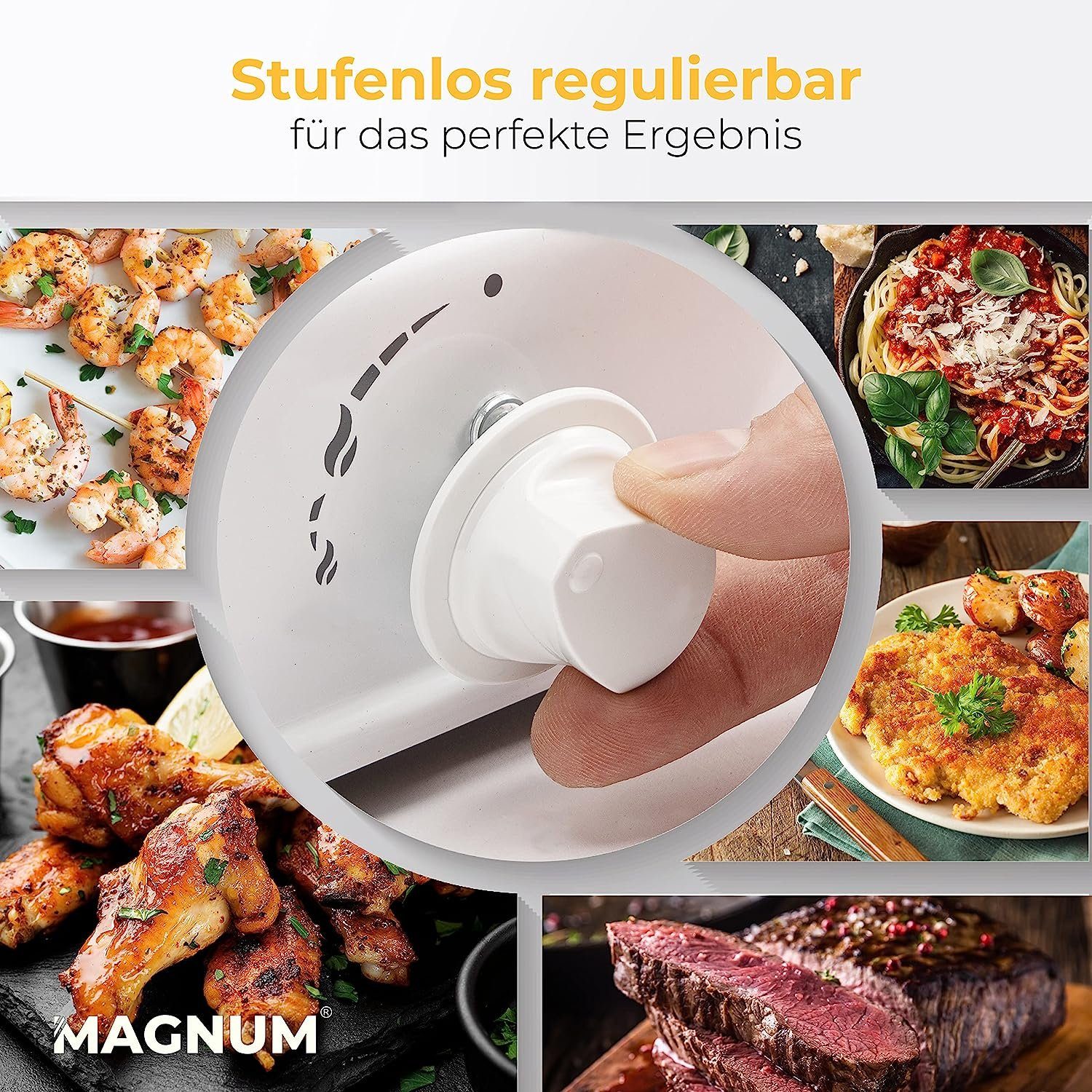 Magnum Wave Gaskocher 2-flammig inkl. Gasschlauch Robuster Campingkocher, Camping Gasgrill für Indoor und Outdoor Tischgrill