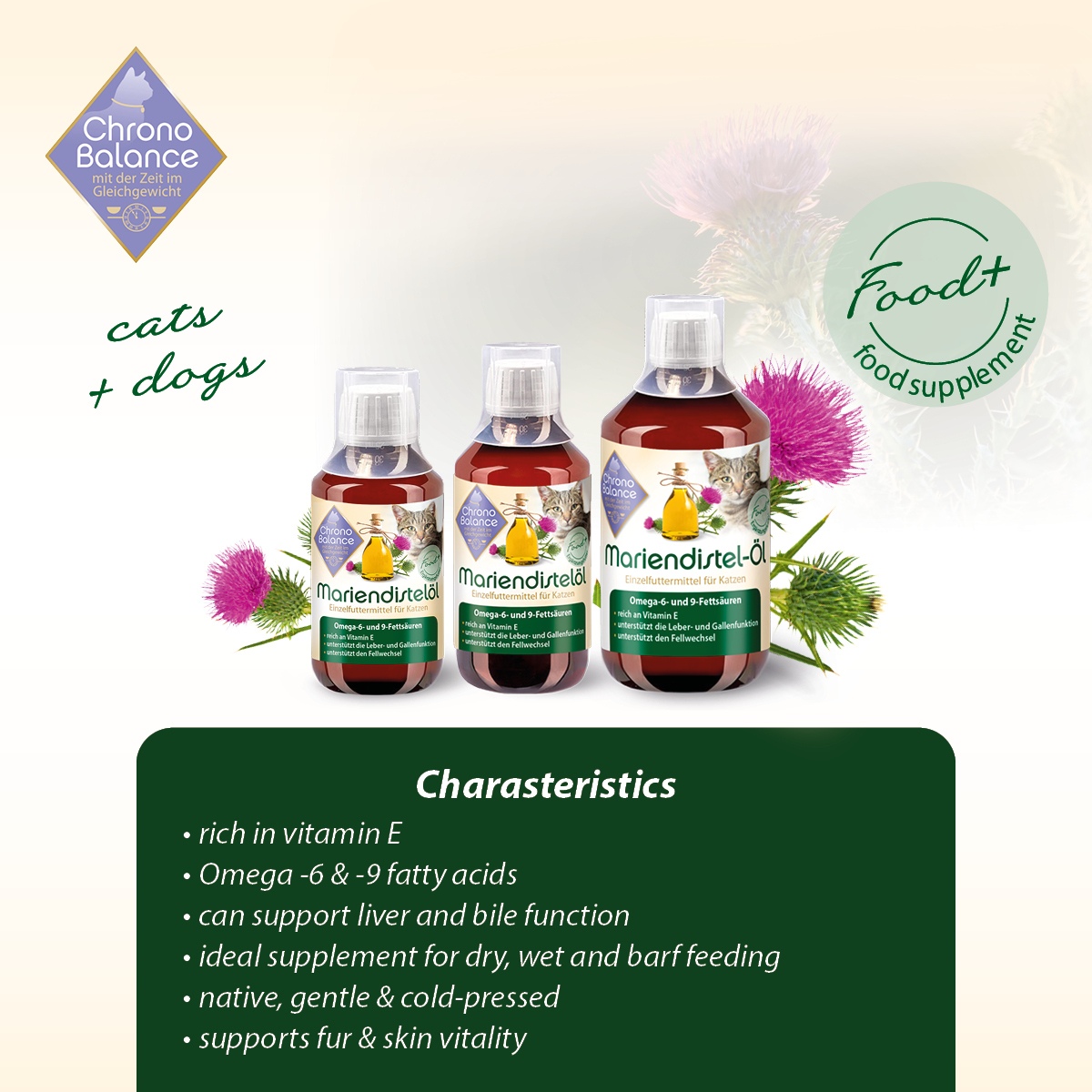 ChronoBalance Ergänzungsfutter & Aufzucht ChronoBalance Mariendistelöl 500 ml
