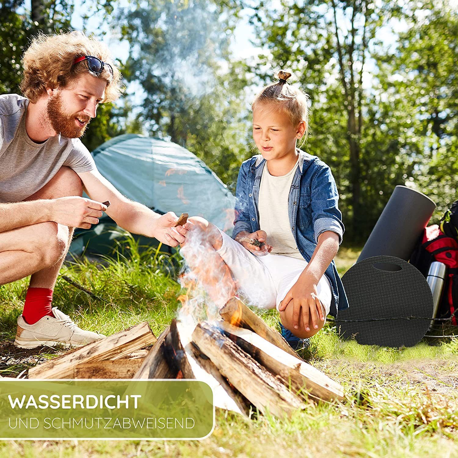 Yate Sitzkissen Yate Set 6 doppelte Kinder Sitzkissen Schaumstoff zweifarbig mit Griff, wasserdicht, wärmeisolierend, schmutzabweisend, pflegeleicht