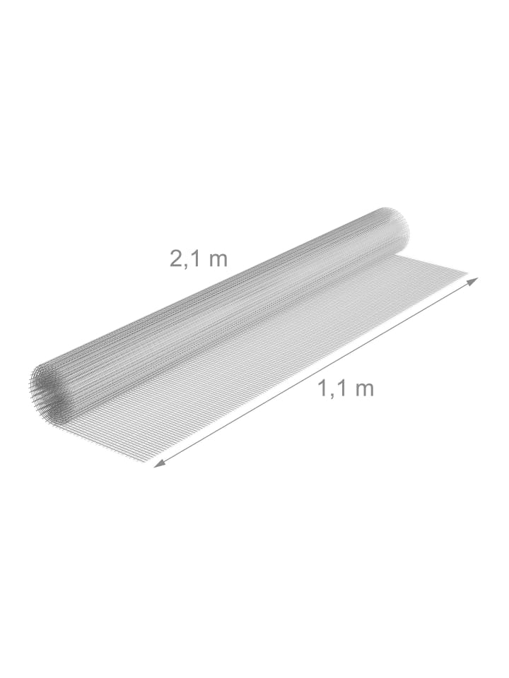 relaxdays Volierendraht in Silber - (B)2,1 x (H)1,1 m günstig kaufen onesize