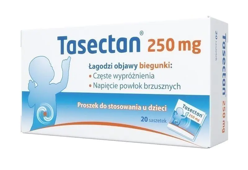 Tasectan 250 mg, viduriavimo simptomų palengvinimas vaikams, milteliai paketėliuose