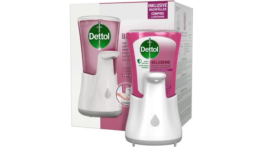 Dettol No-Touch Automatischer Seifenspender – Inkl. Dettol Nachfüller Gardenberries