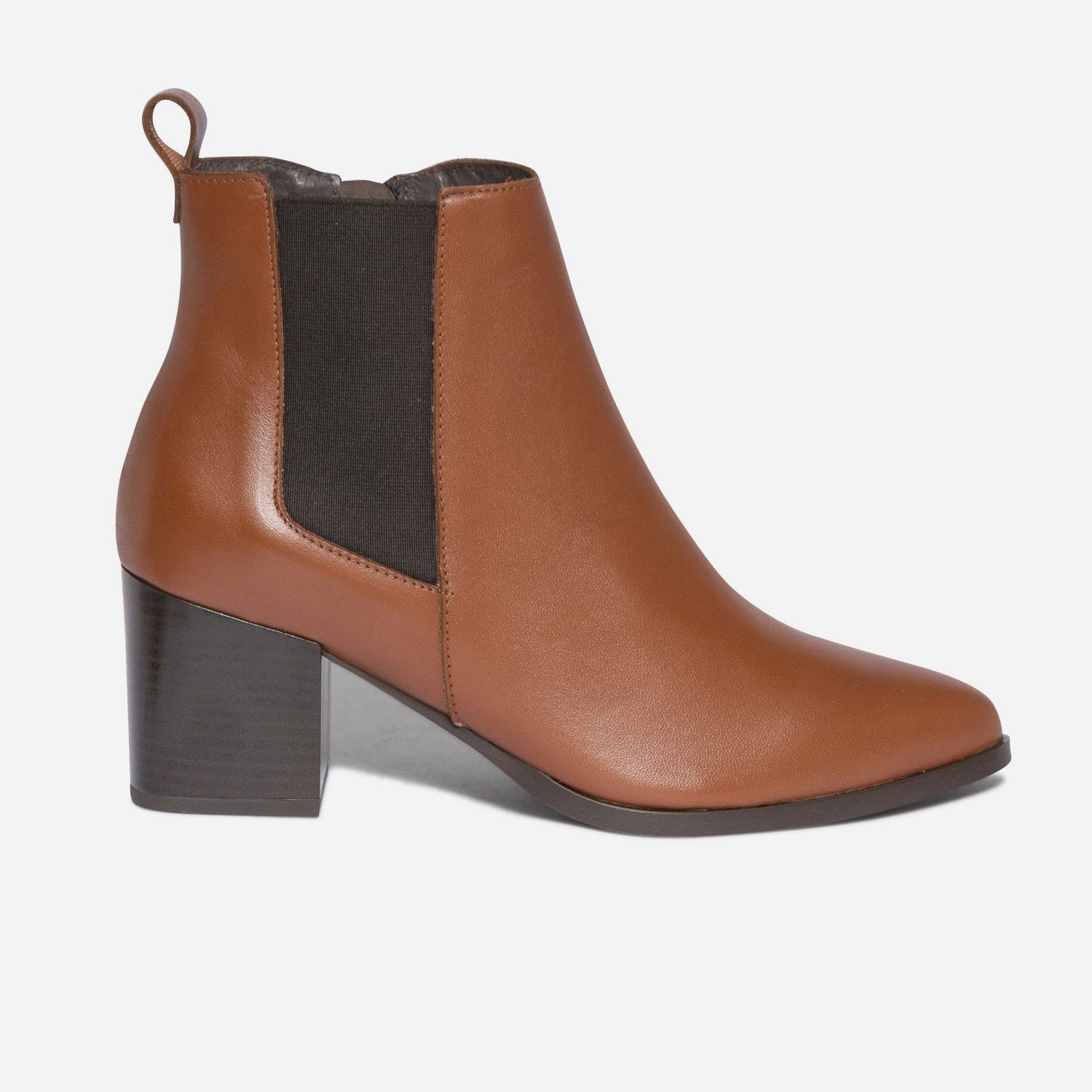 Boots TEXTO cognac éco-conçu en cuir