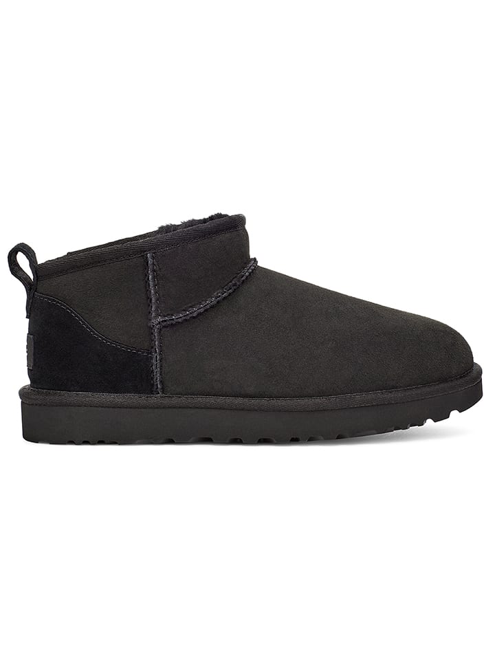 UGG Lammfell-Ankle-Boots in Schwarz günstig kaufen